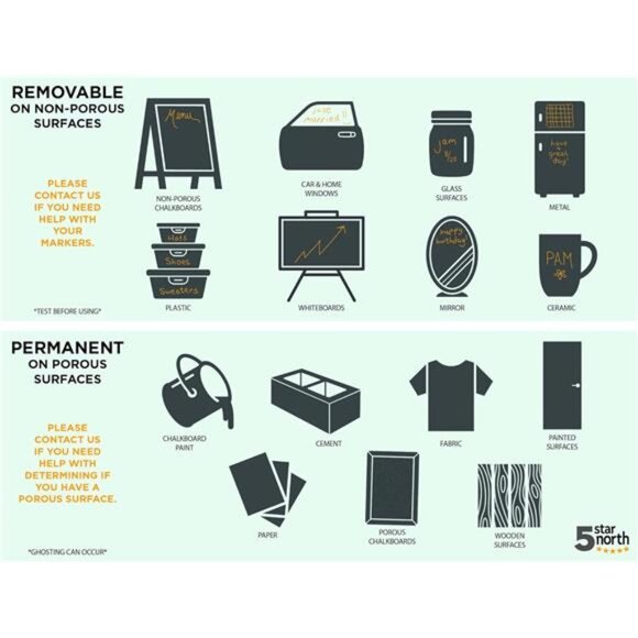 Chalk Markers - 8 Vibrant, Erasable, Non-Toxic, Water-Based, Reversible Tips - Picture 3 of 6